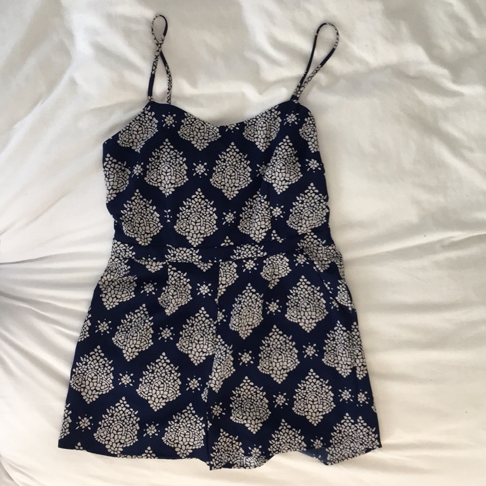 Blue print romper